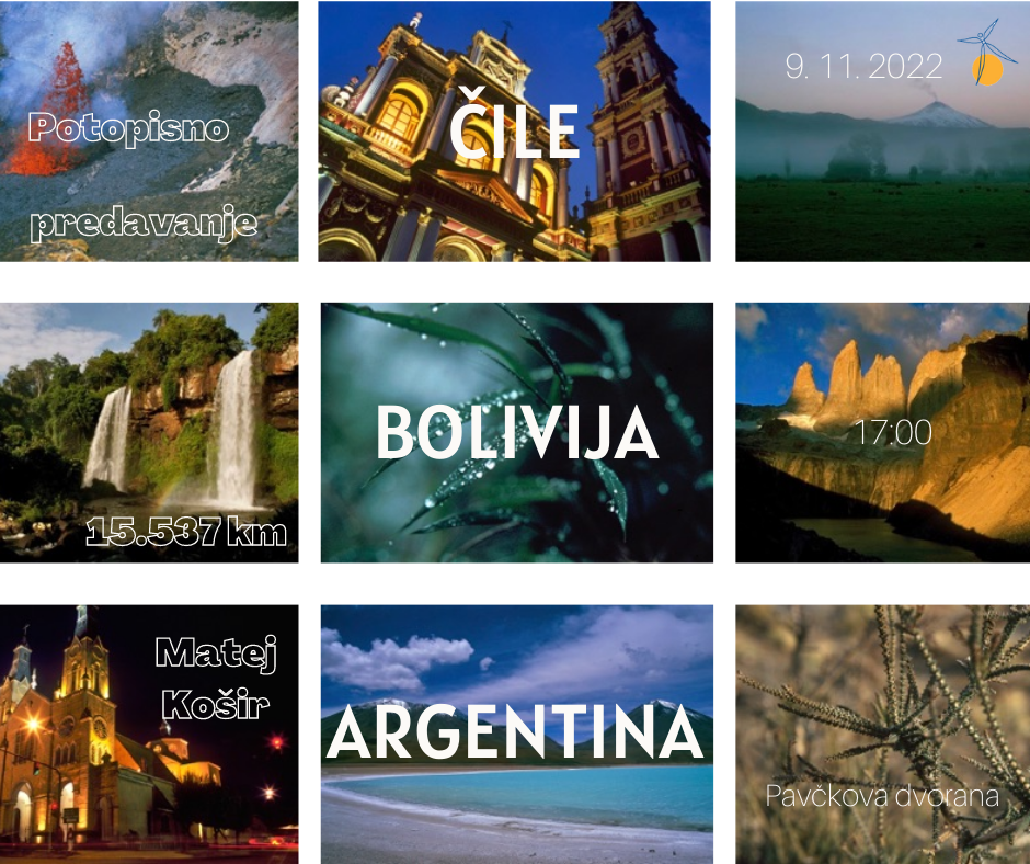 Potopisno predavanje: Čile + Bolivija + Argentina